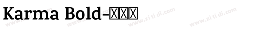 Karma Bold字体转换